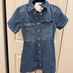 Denim Button-Up Dress